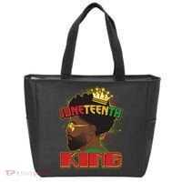 Juneteenth King Black African American Man Afro Tote Bag thumb 0