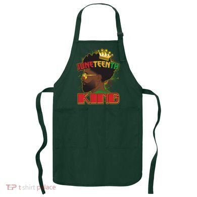 Juneteenth King Black African American Man Afro Apron