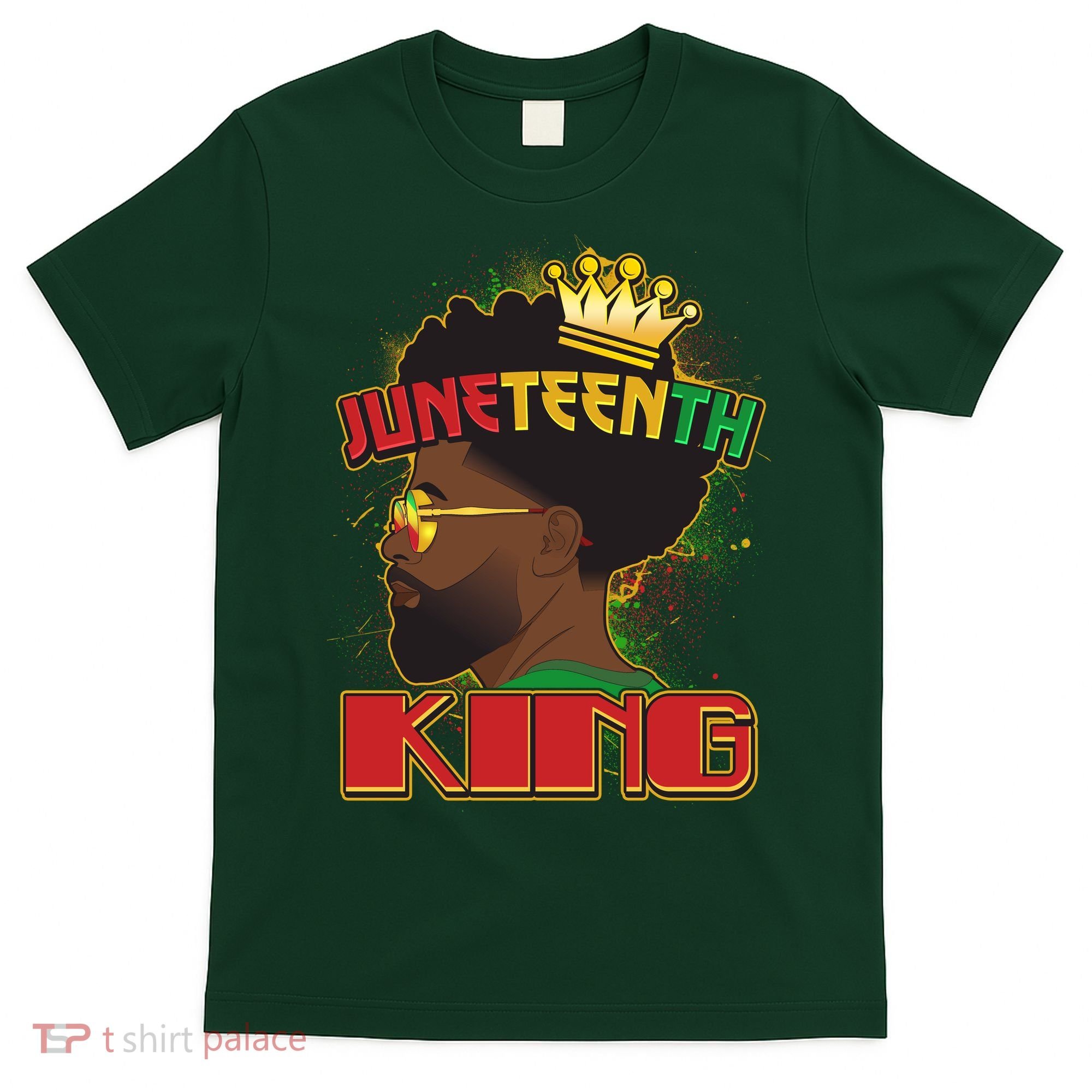 Juneteenth King Black African American Man Afro T-Shirt