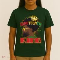 Juneteenth King Black African American Man Afro T-Shirt thumb 4