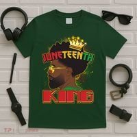 Juneteenth King Black African American Man Afro T-Shirt thumb 5