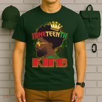 Juneteenth King Black African American Man Afro T-Shirt thumb 6