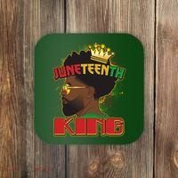 Juneteenth King Black African American Man Afro Coaster thumb 0