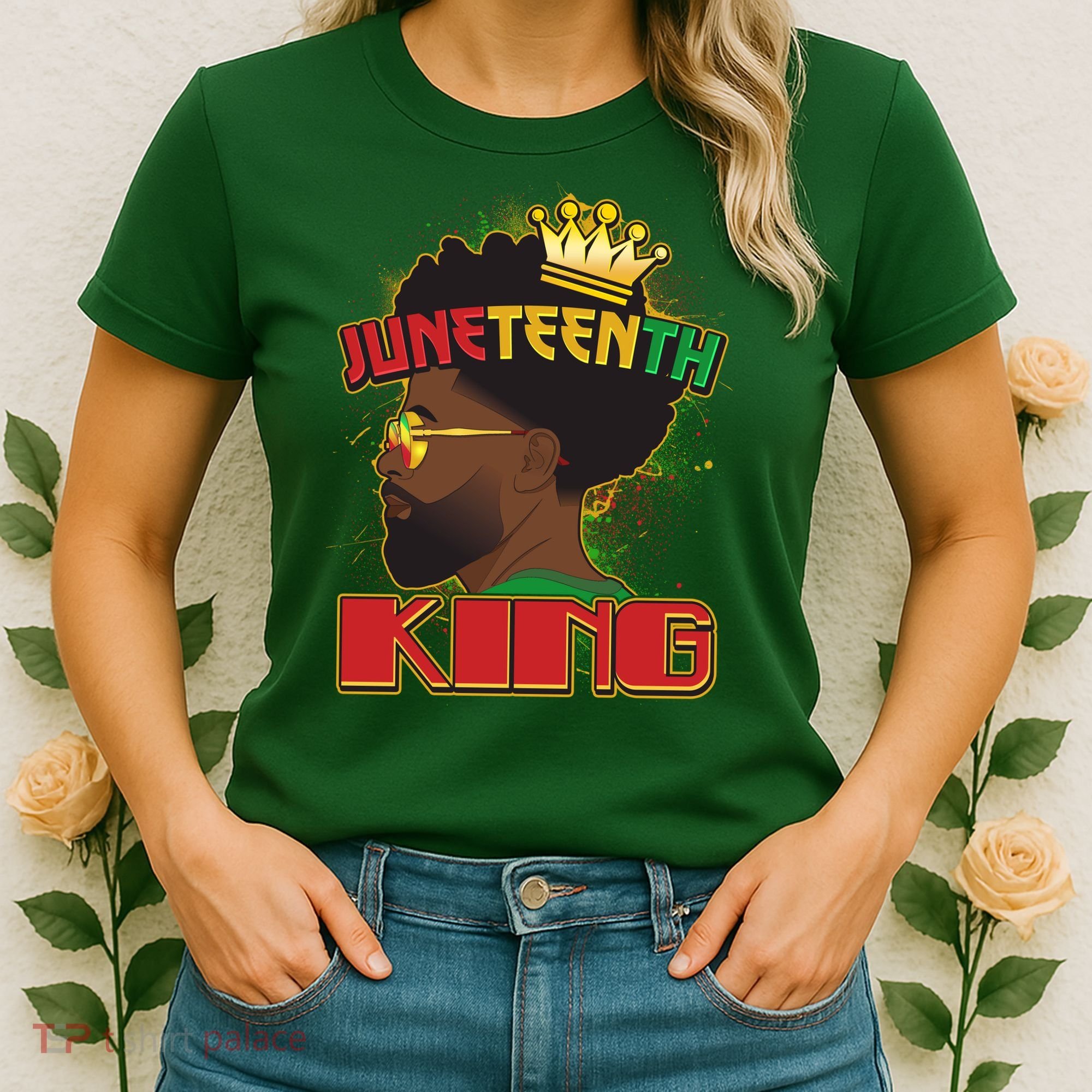 Juneteenth King Black African American Man Afro Women's T-Shirt