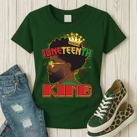 Juneteenth King Black African American Man Afro Women's T-Shirt thumb 3