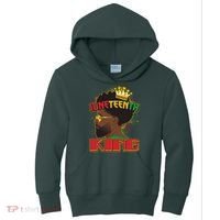Juneteenth King Black African American Man Afro Kids Hoodie thumb 0