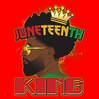 Juneteenth King Black African American Man Afro Santa Hat thumb 1