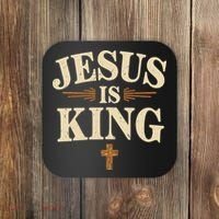 Jesus King Christian Best Godson Ever Coaster thumb 0