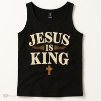 Jesus King Christian Best Godson Ever Tank Top thumb 2