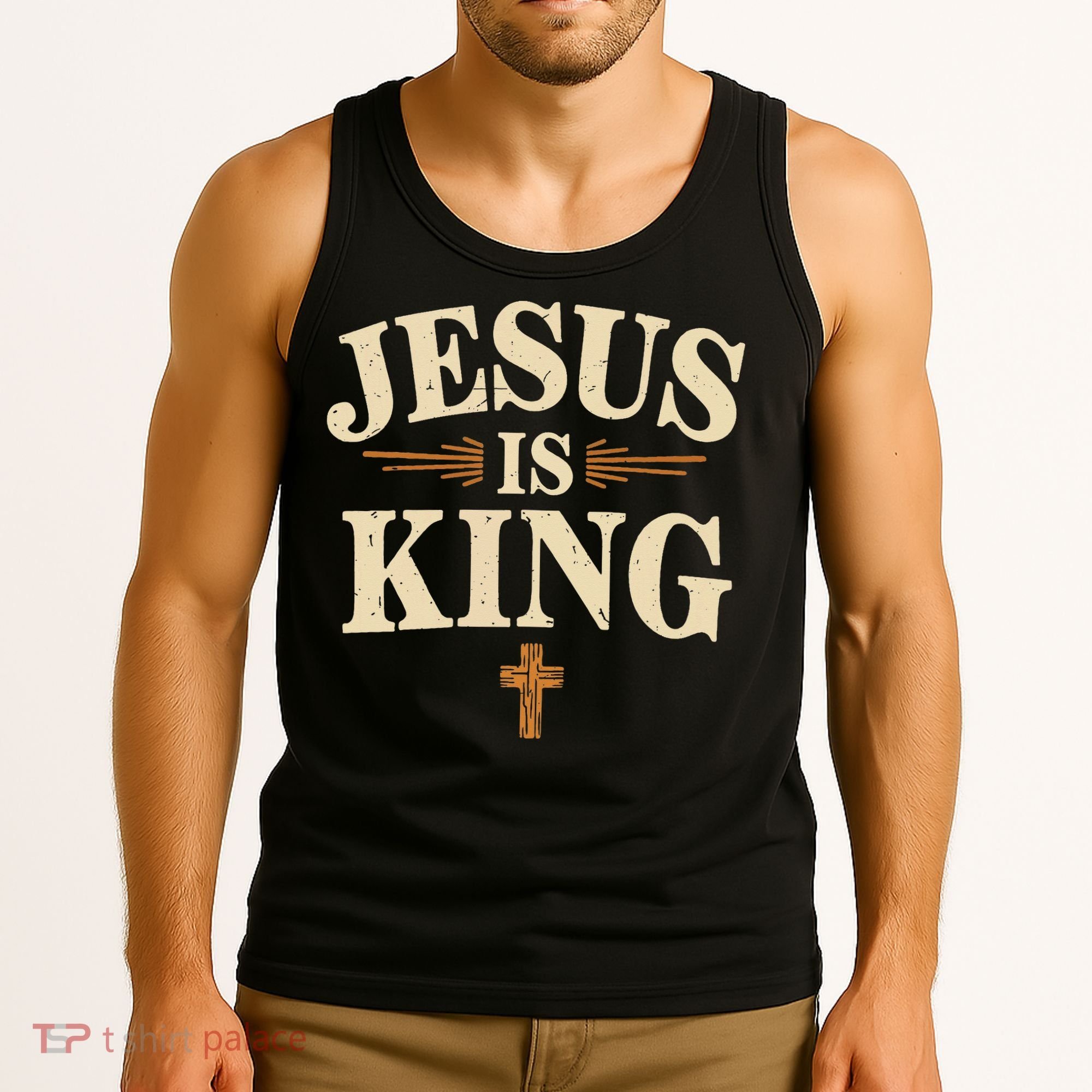 Jesus King Christian Best Godson Ever Tank Top