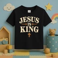 Jesus King Christian Best Godson Ever Toddler T-Shirt thumb 3