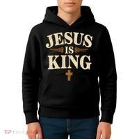 Jesus King Christian Best Godson Ever Kids Hoodie thumb 4