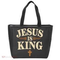 Jesus King Christian Best Godson Ever Tote Bag thumb 0