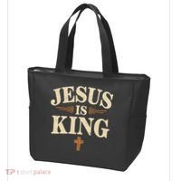 Jesus King Christian Best Godson Ever Tote Bag thumb 3