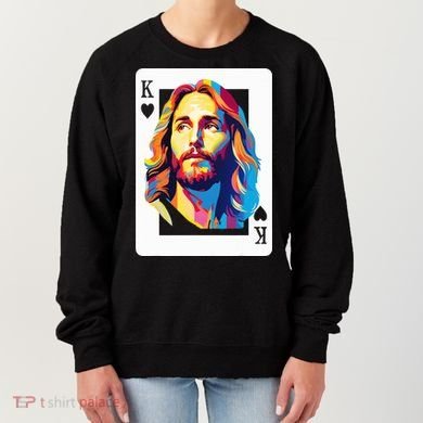 Jesus King Card Christian Women's Sweatshirt