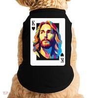 Jesus King Card Christian Doggie Tank thumb 0