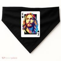 Jesus King Card Christian USA-Made Doggie Bandana thumb 0