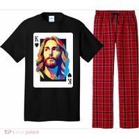 Jesus King Card Christian Pajama Set thumb 0