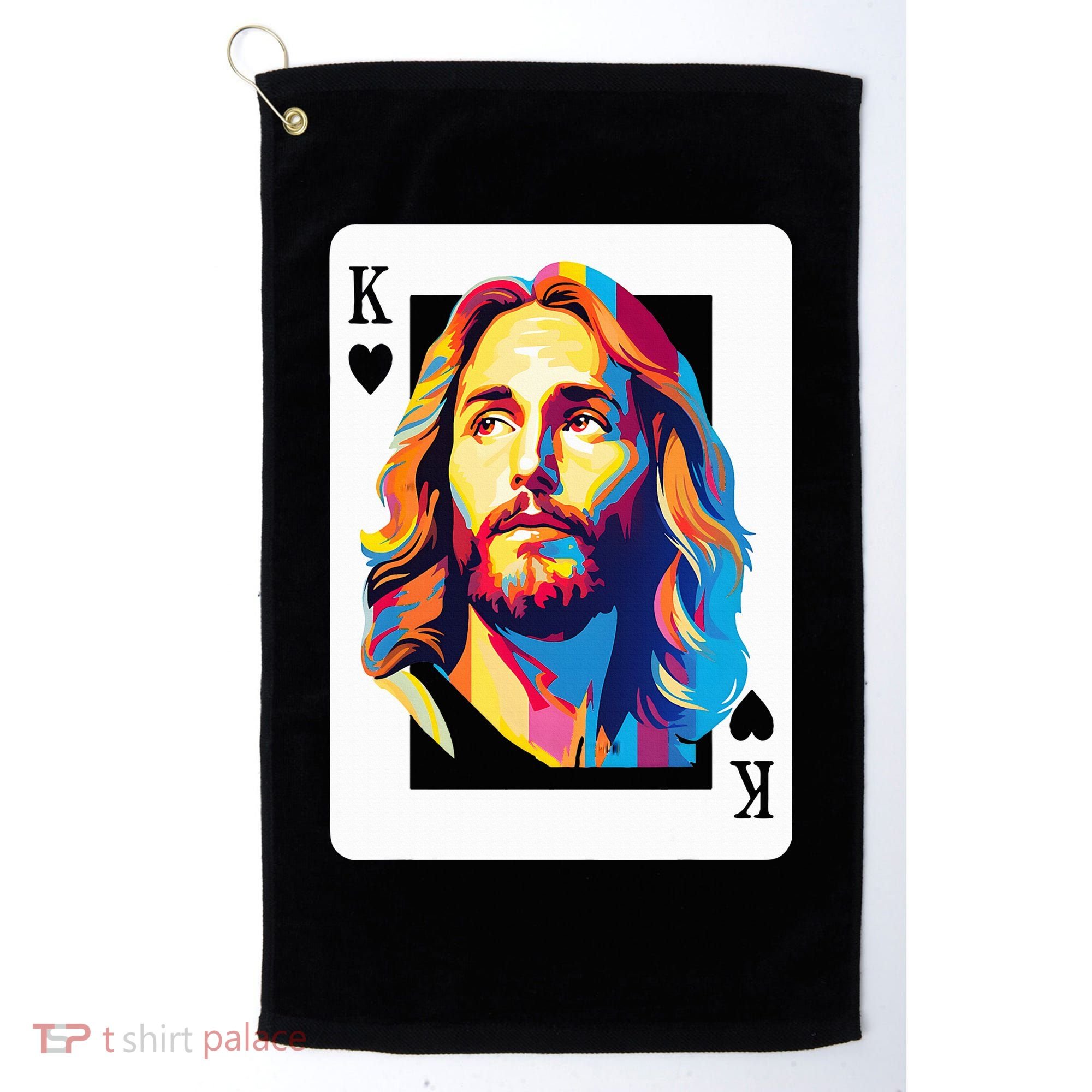 Jesus King Card Christian Golf Towel