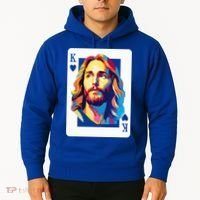 Jesus King Card Christian Hoodie thumb 2