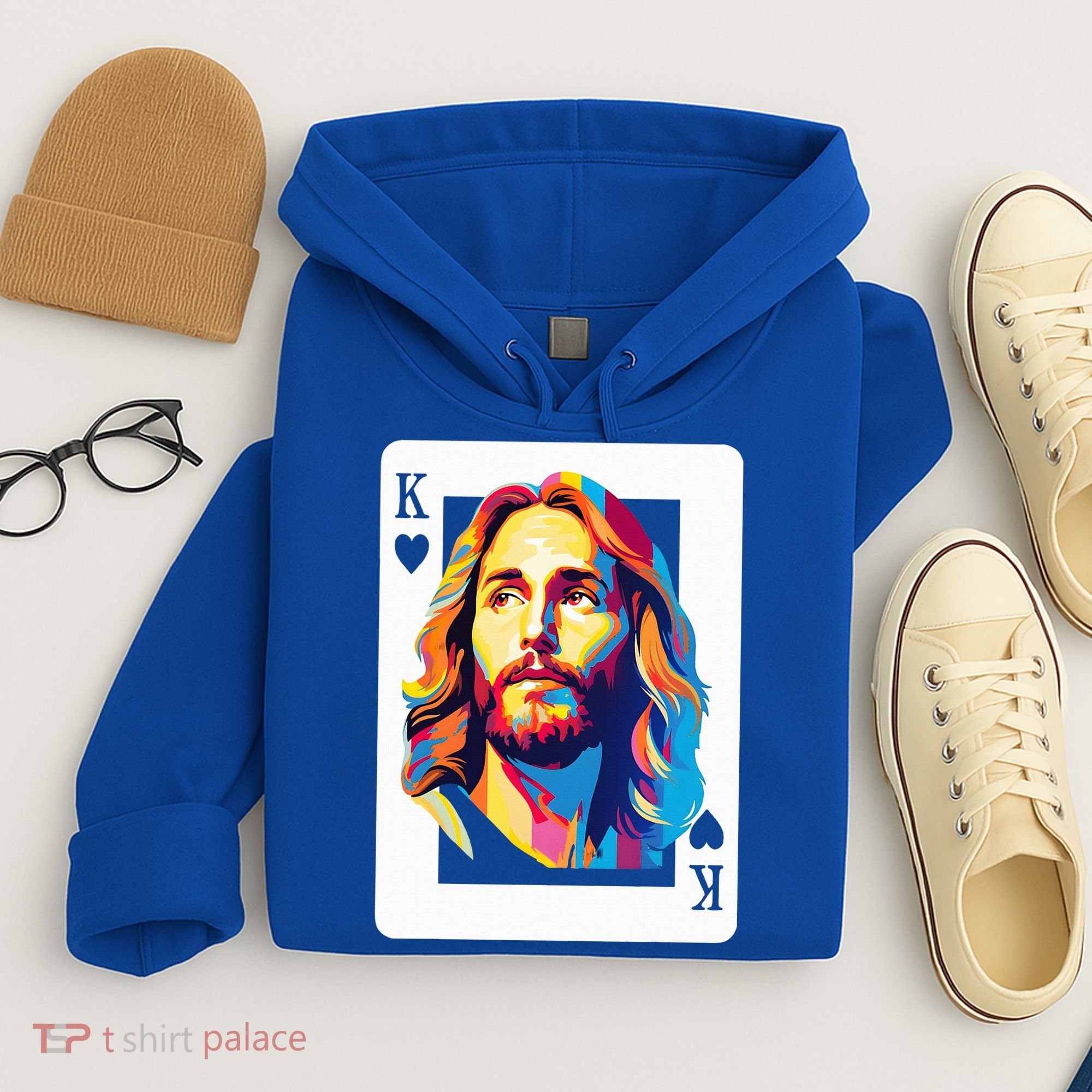 Jesus King Card Christian Hoodie