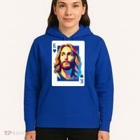 Jesus King Card Christian Hoodie thumb 5