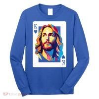 Jesus King Card Christian Long Sleeve Shirt thumb 0