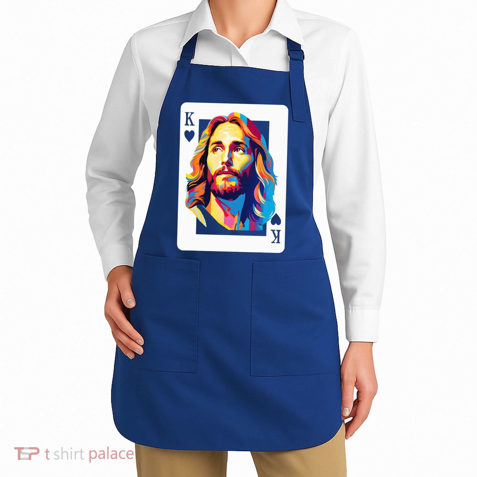 Jesus King Card Christian Apron
