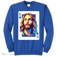 Jesus King Card Christian Sweatshirt thumb 0