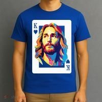 Jesus King Card Christian T-Shirt thumb 3