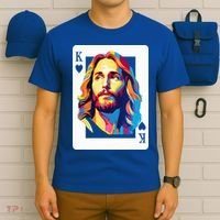 Jesus King Card Christian T-Shirt thumb 6
