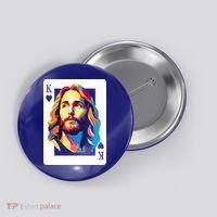 Jesus King Card Christian Button thumb 0