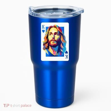 Jesus King Card Christian Tumbler