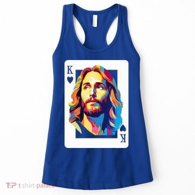 Jesus King Card Christian Women's Tank Top