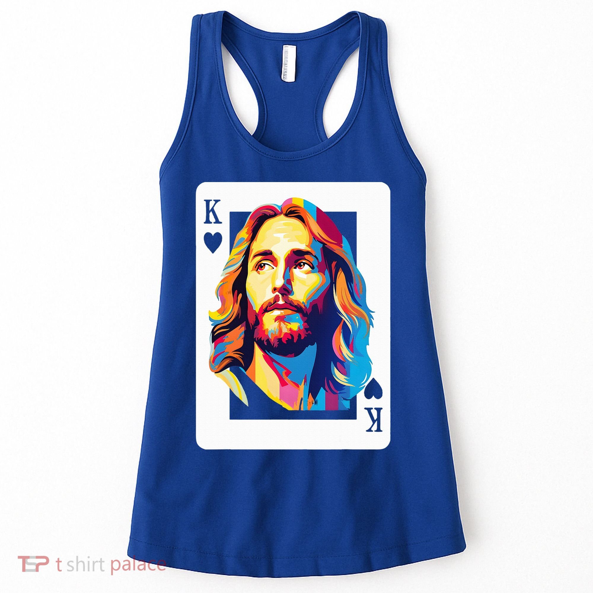 Jesus King Card Christian Women's Tank Top