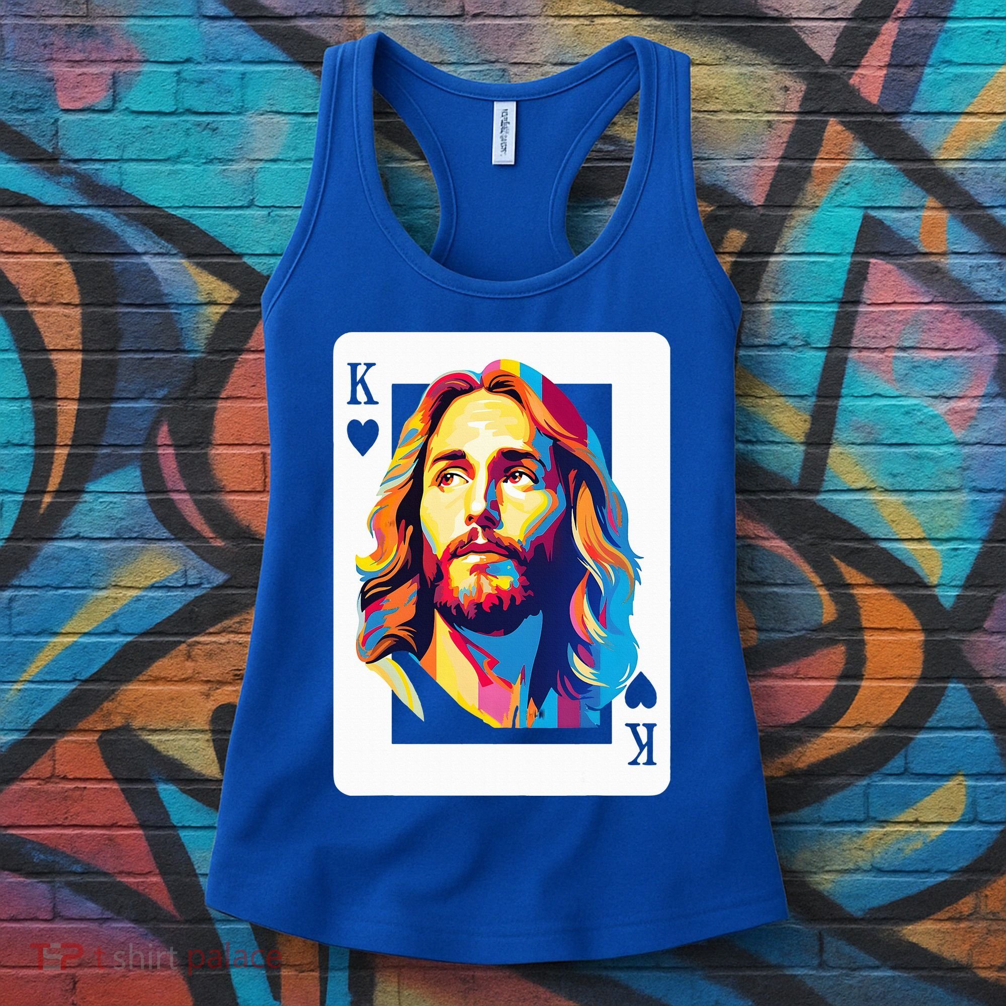 Jesus King Card Christian Women's Tank Top