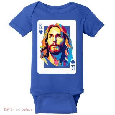 Jesus King Card Christian Baby Bodysuit