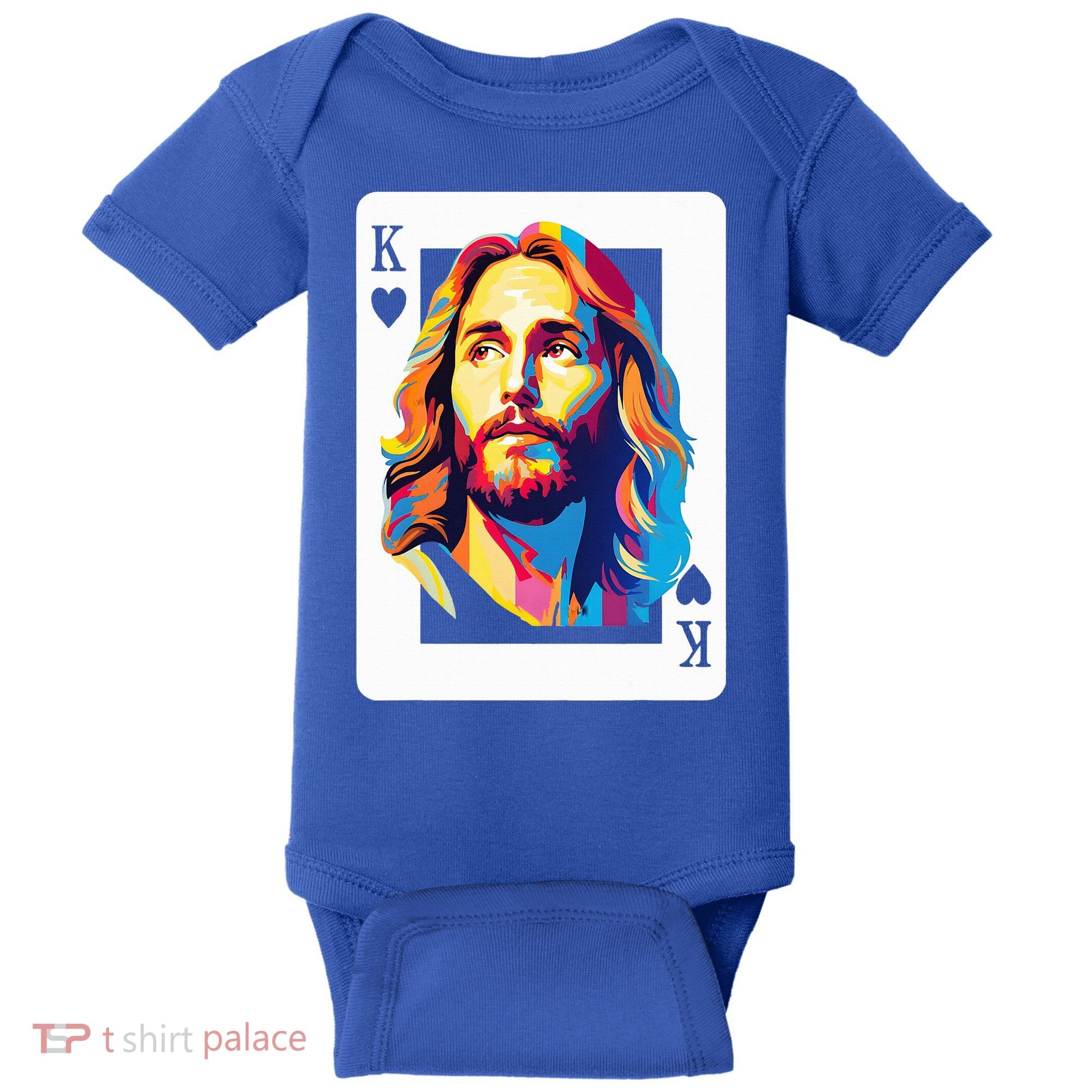 Jesus King Card Christian Baby Bodysuit