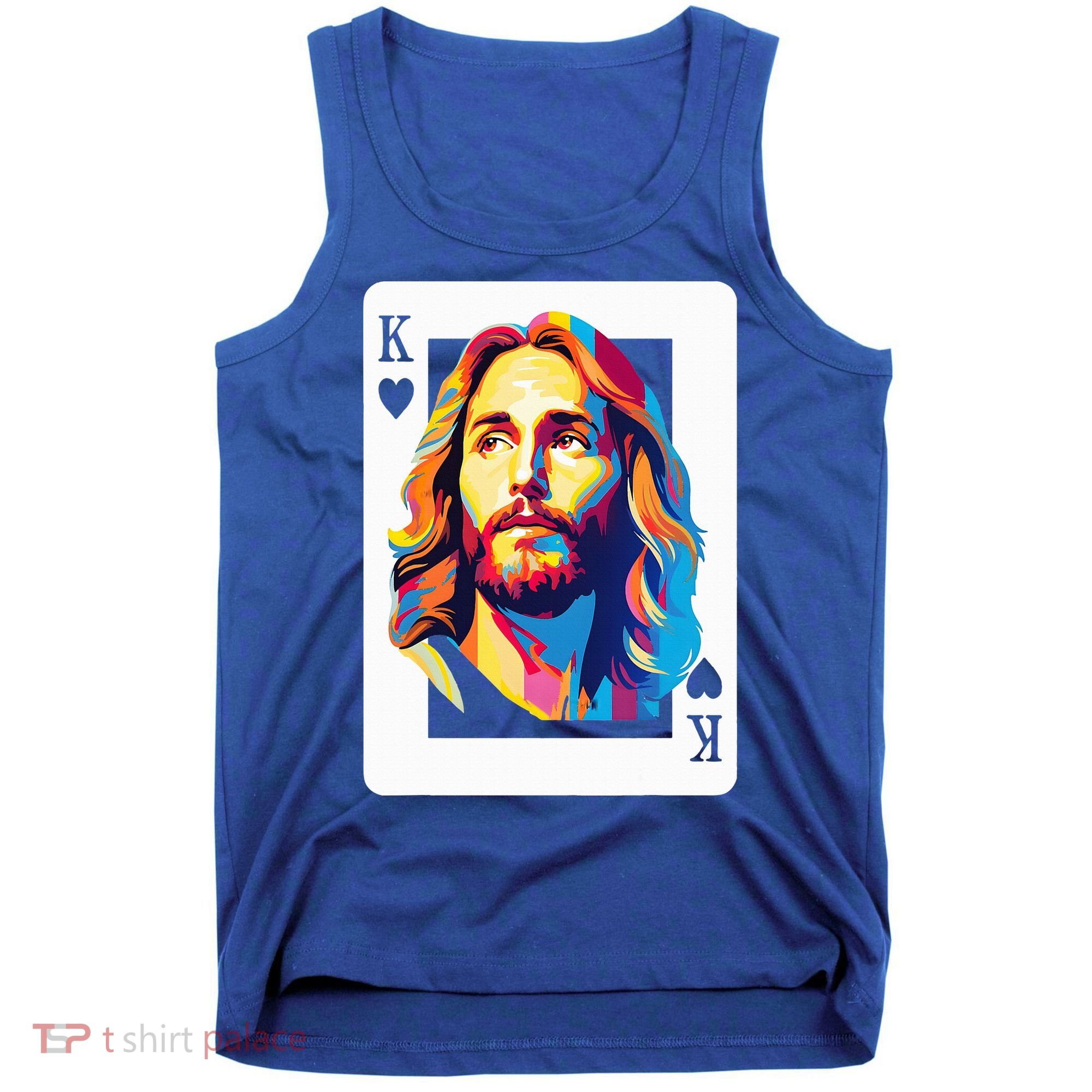 Jesus King Card Christian Tank Top