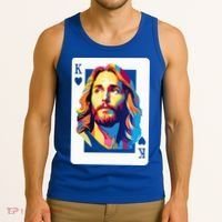 Jesus King Card Christian Tank Top thumb 3