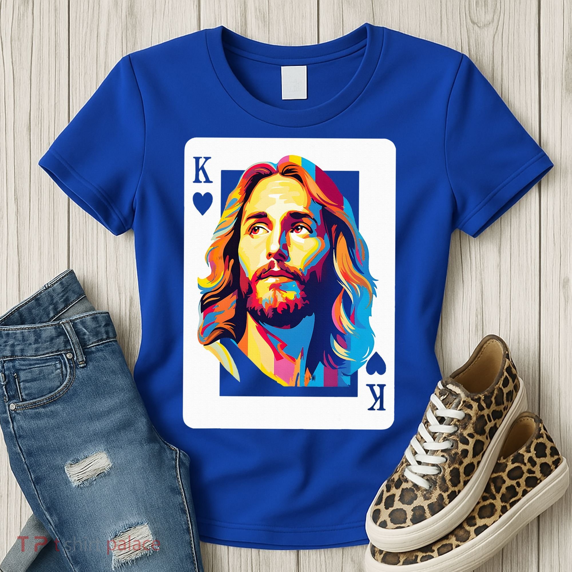 Jesus King Card Christian Women's T-Shirt
