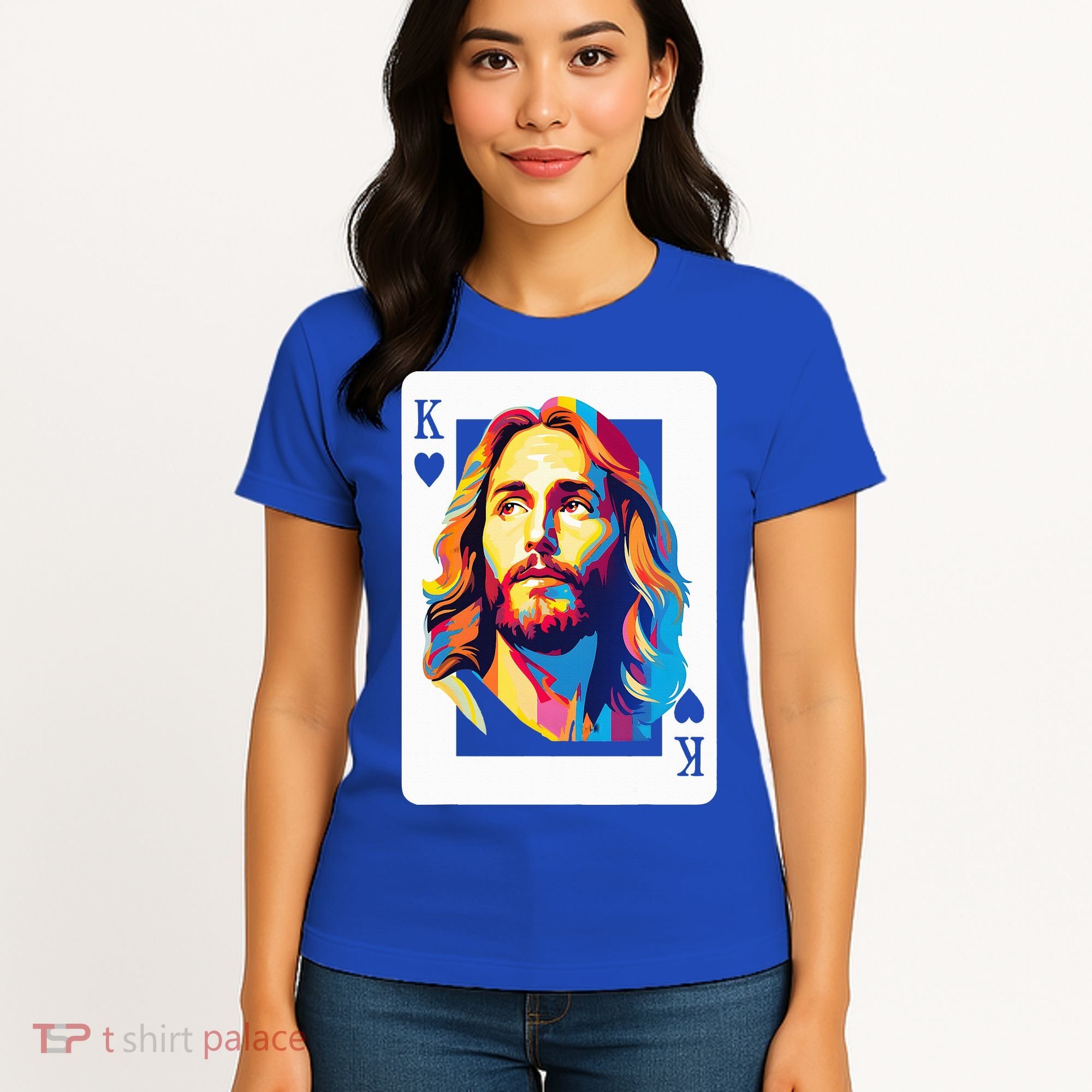 Jesus King Card Christian Women's T-Shirt