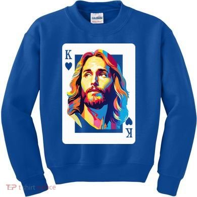 Jesus King Card Christian Kids Sweatshirt