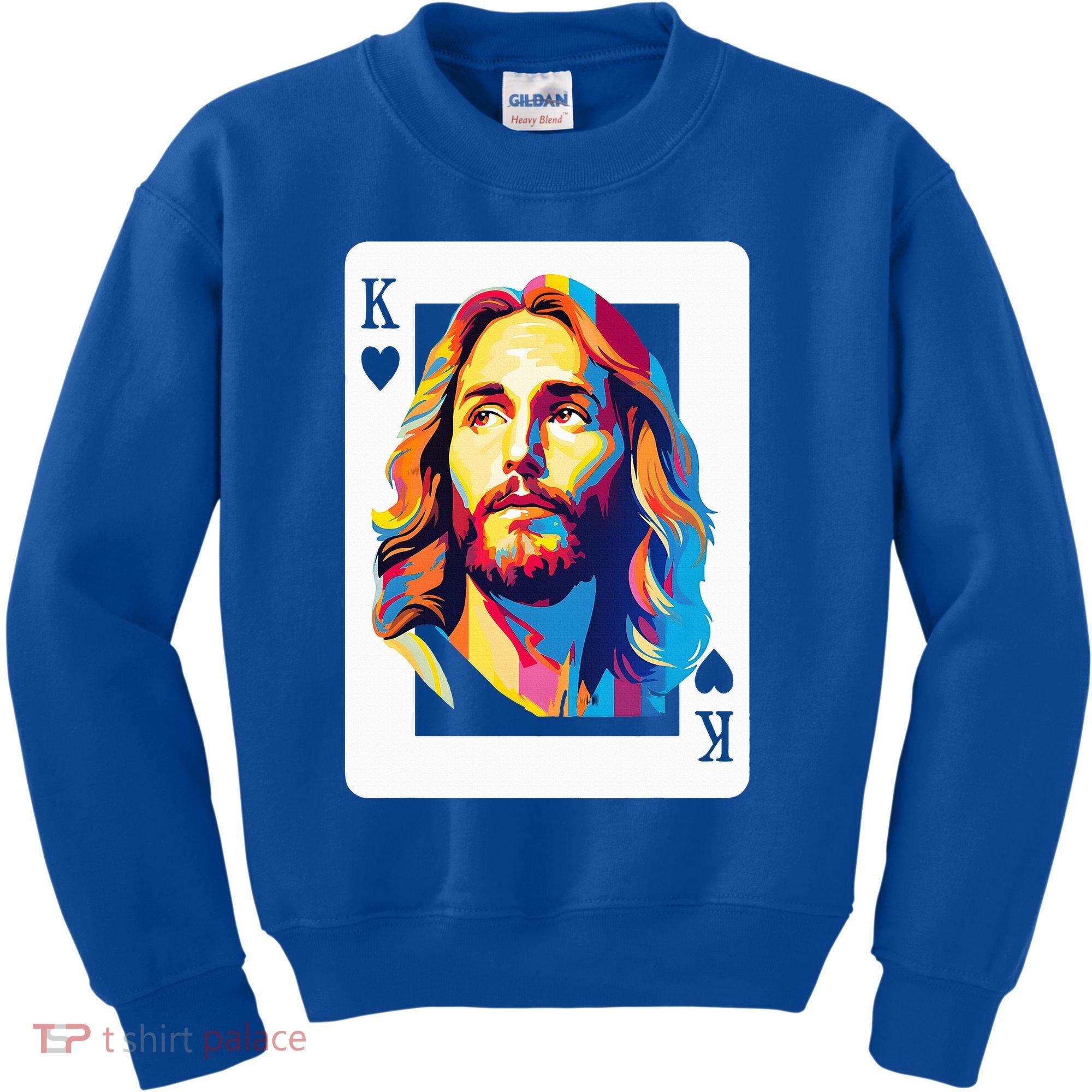 Jesus King Card Christian Kids Sweatshirt