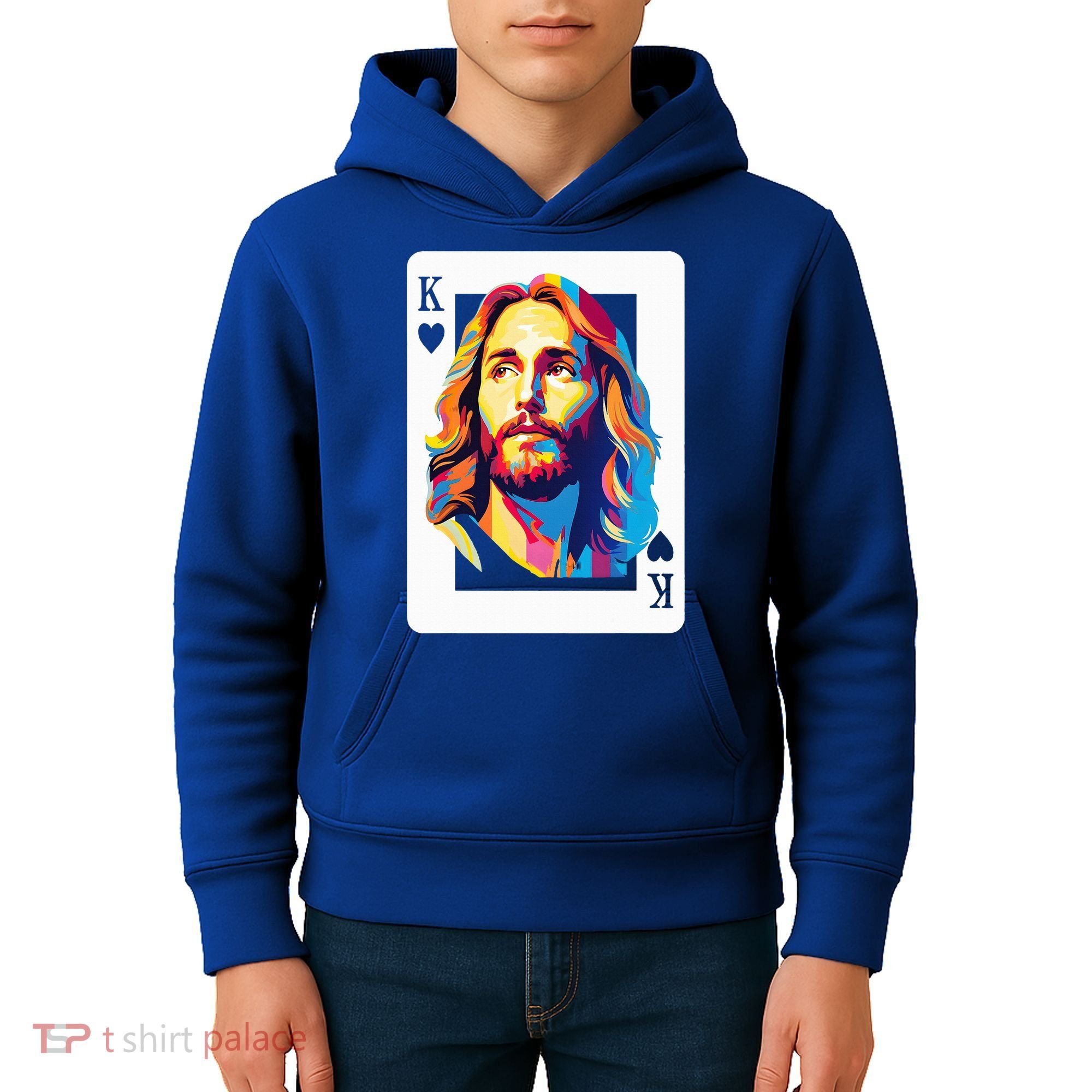 Jesus King Card Christian Kids Hoodie