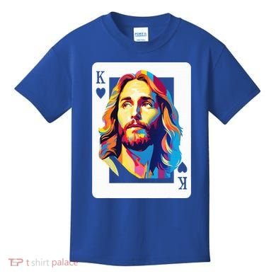 Jesus King Card Christian Kids T-Shirt