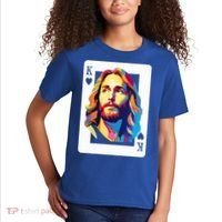 Jesus King Card Christian Kids T-Shirt thumb 2