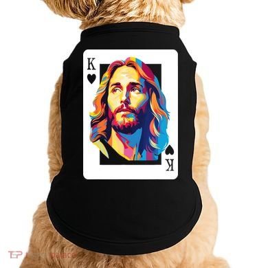 Jesus King Card Christian Doggie Tank
