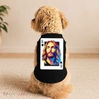 Jesus King Card Christian Doggie Tank thumb 2