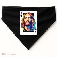 Jesus King Card Christian USA-Made Doggie Bandana thumb 0